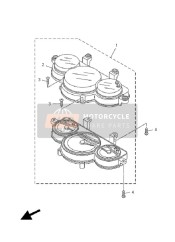 4B5835110000, Vetrino, Tachimetro       XP500, Yamaha, 0